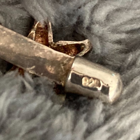 SOLD-Vintage 1990s sterling silver bangle,sea shells,sand dollars & star fish. - Picture 5 of 7